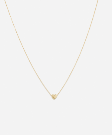 Heart Slider Necklace in 10kt Yellow Gold